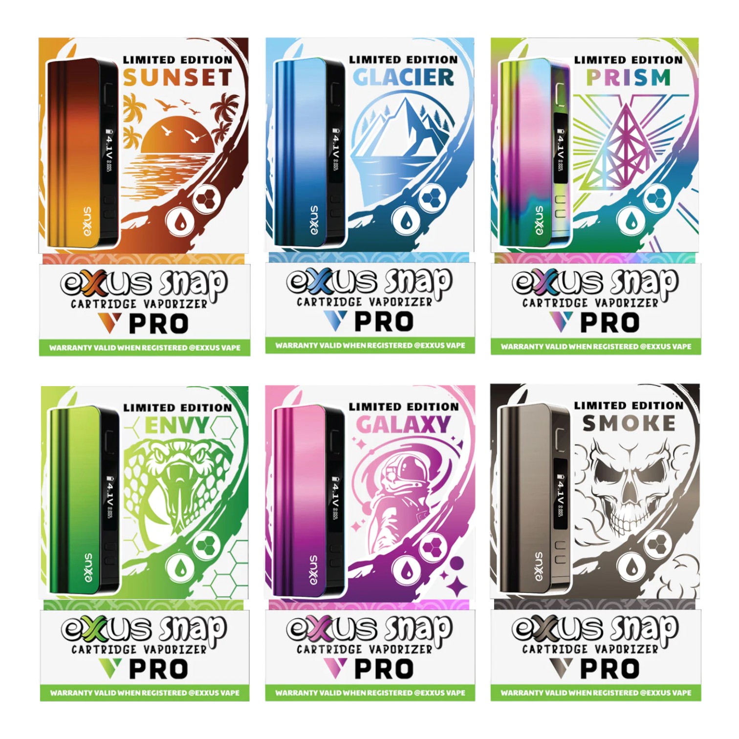 Exxus Snap Variable Voltage Pro Cartridge Battery, snap vv pro, exxus